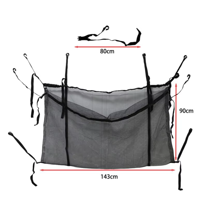 Sac de rangement en filet pour piscine extérieure, grande capacité, sac de rangement suspendu pour j