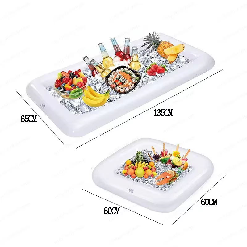 Table flottante gonflable pour beer pong – Tapis flottant pour boissons de piscine avec porte-gobele