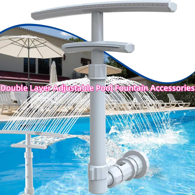 1 accessoire de fontaine de piscine réglable Double couche, capable de 360 ° Rotation, facile à in