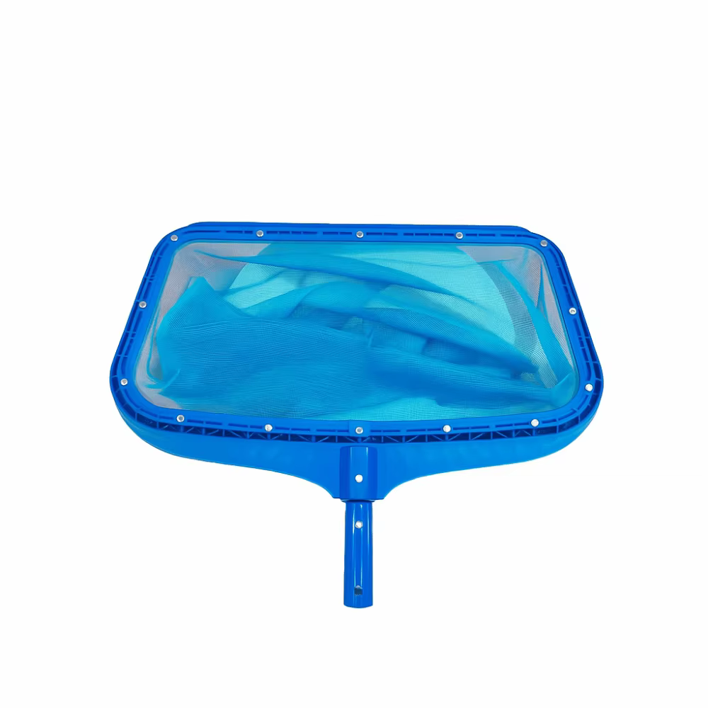 Épuisette de piscine grande capacité avec ramasse-éclats profond, net à bords larges sans manche, ha