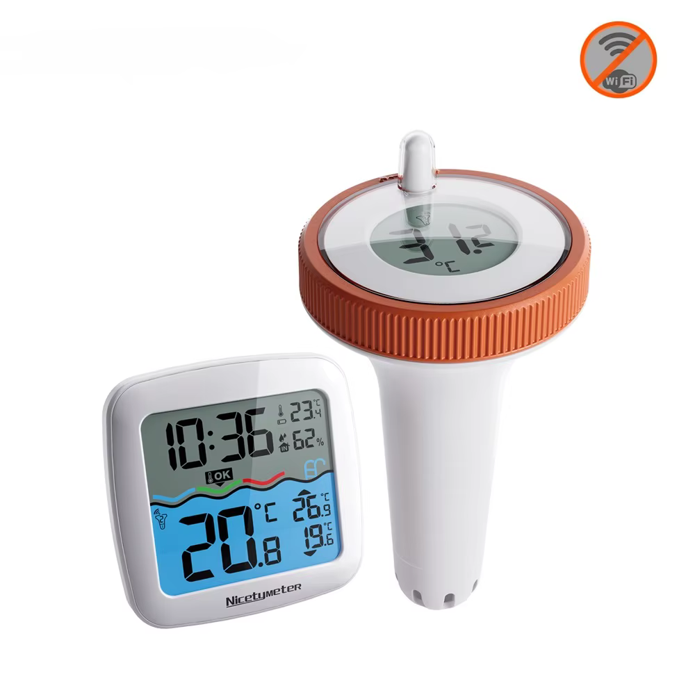 Nicetymètre thermomètre numérique de piscine IP67 extérieur flottant température de l'eau rappel de