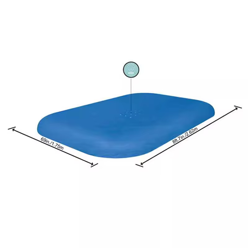 Couverture de piscine rectangulaire carrée anti-poussière pour jardin extérieur pagaie famille dix p