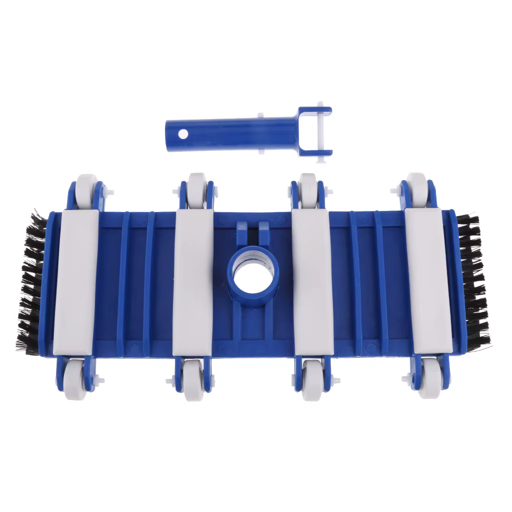 Tête d'aspirateur de piscine de 14 pouces avec brosse et roue d'aspiration-accessoires pour outils d