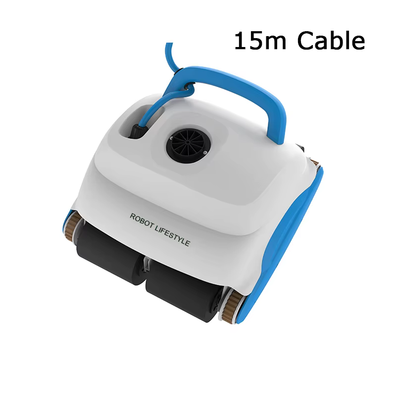 Aspirateur robot pour fond de piscine et mur de livres, câble pliant de 15m, densité de filtre de 70