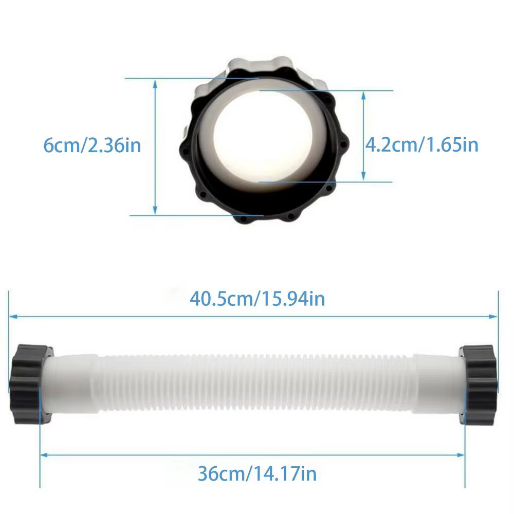 Tuyau de rechange pour pompe de filtration de sable de piscine 150/40 cm, tuyau de raccordement pour