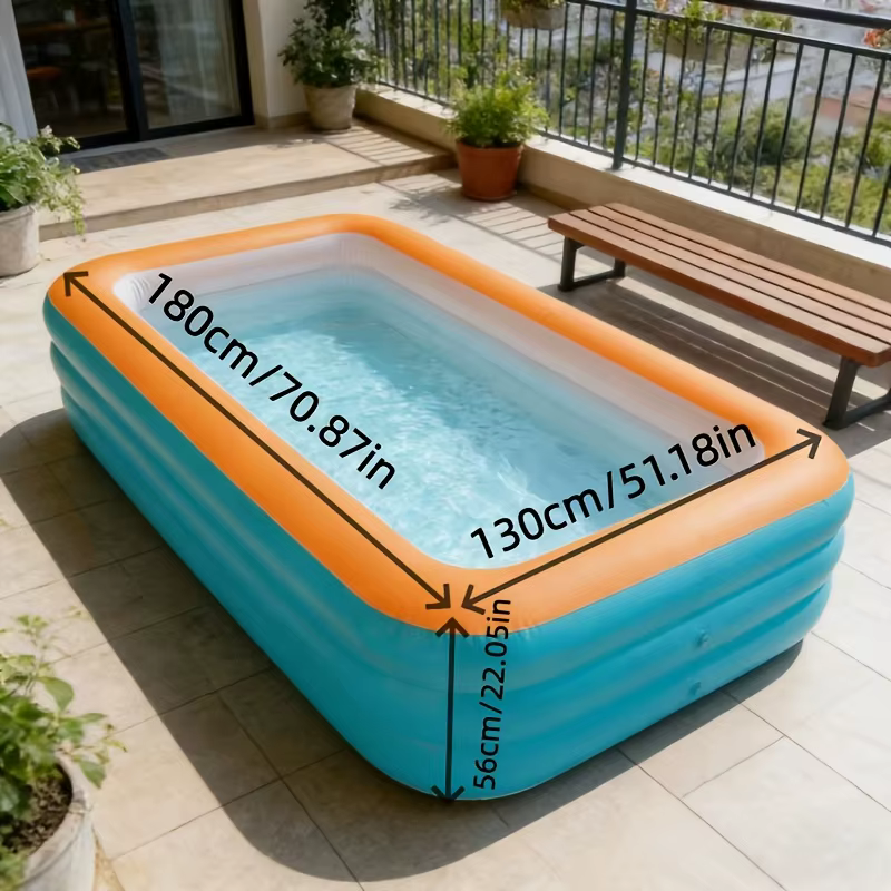 Piscine gonflable en PVC à trois couches de 2,1 m/1,8 m/1,5 m, grande piscine gonflable, idéale pour