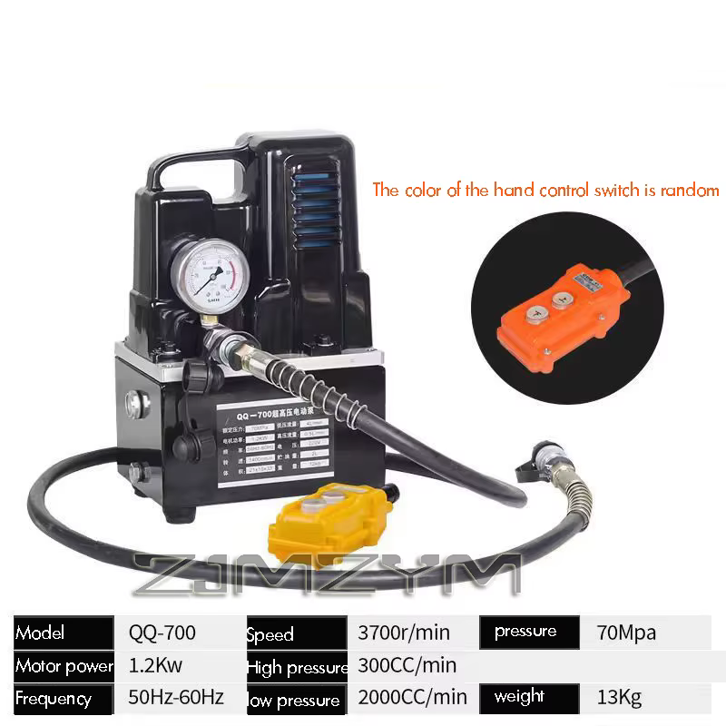 Pompe électrique haute tension 1200W 3700R/Min, interrupteur manuel/pied, pompe hydraulique électriq