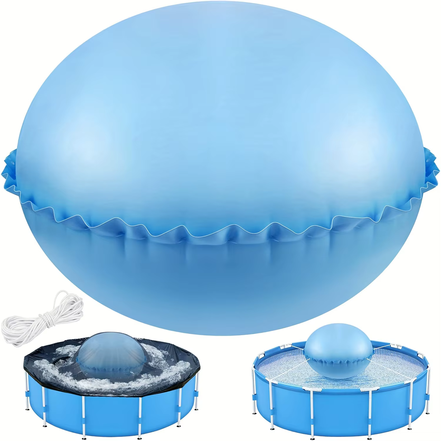 Housse d'oreiller d'air pour piscines hors sol, coussin d'hiver 4x4 pieds, Kit d'hiver de fermeture