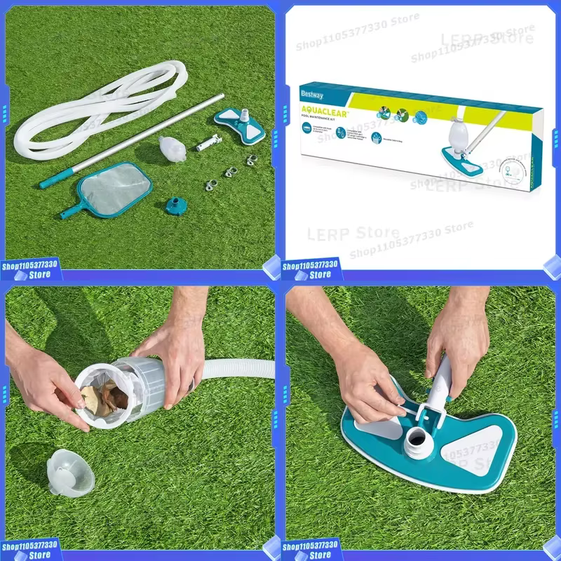 Ensemble de nettoyage de piscine Bestway 58234 avec filet de pêche pour l'entretien et le nettoyage