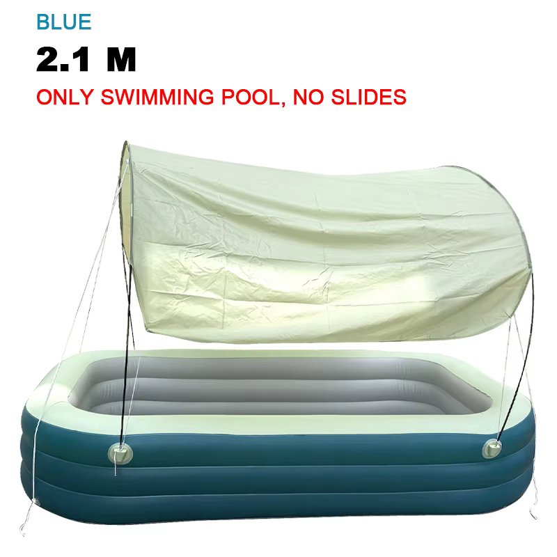 Famille de piscine gonflable pliable épaissie avec toboggan toboggan multifonctionnel d'été pour loi