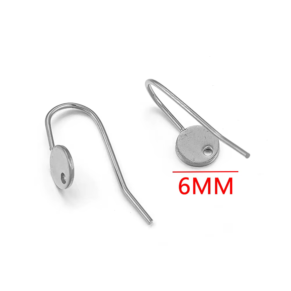 Boucles d'oreilles rondes plaquées or en acier inoxydable, 10 pièces, pour bricolage, fabrication de