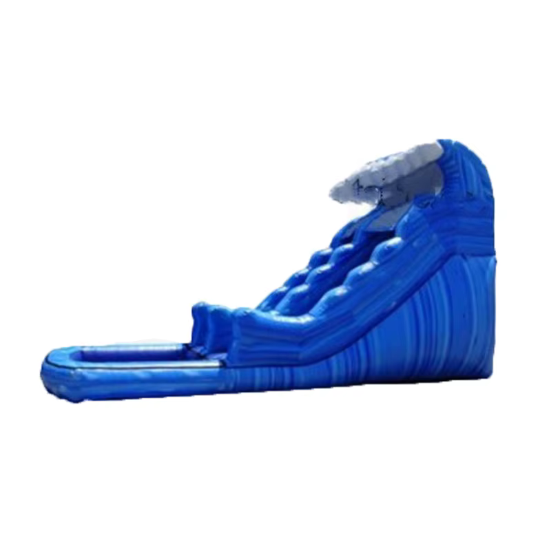 Toboggan aquatique gonflable extérieur 8x4 mètres avec piscine, trampoline et piscine en PVC pour ja