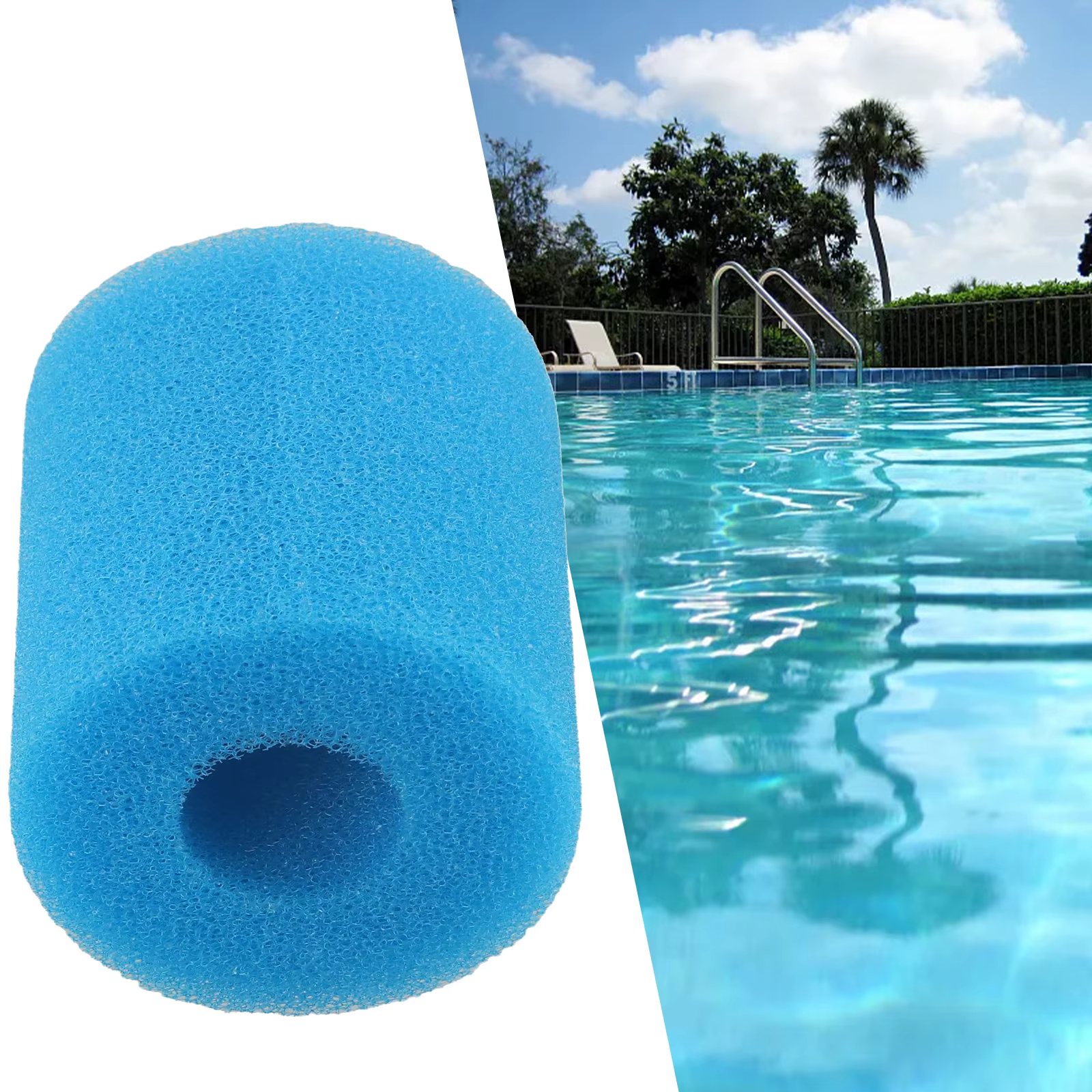 Éponge filtrante de piscine lavable pour Intex Type I II VI D, nettoyant réutilisable, cartouche de
