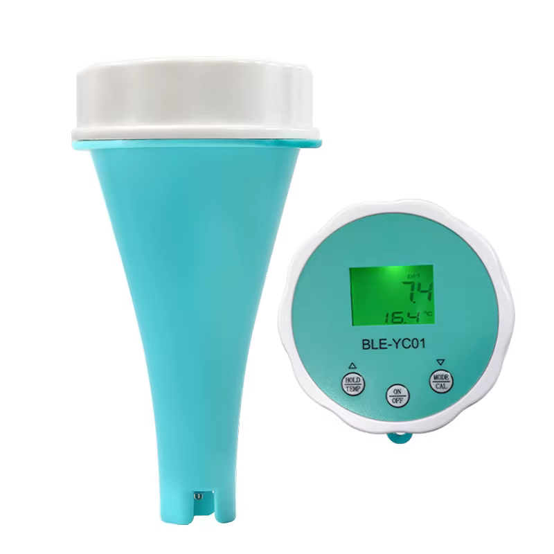 Analyseur d'eau intelligent flottant 6 en 1 pour piscine, testeur de qualité de l'eau BT, compteur n