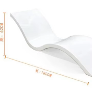 Extérieur dans la piscine rebord en fibre de verre Chaise longue Chaise de piscine eau salon lit pon