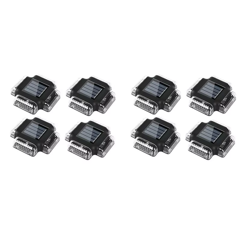 AFOURT-8Pack Lampes solaires pour terrasse de piscine, lampes de sol pour bord de piscine, accessoir