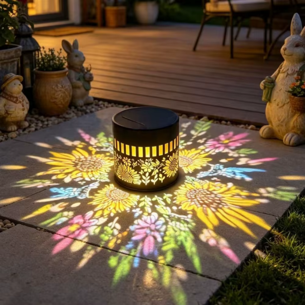 Lampe murale solaire LED colorée en forme de tournesol, étanche, pour clôture extérieure, jardin, ta