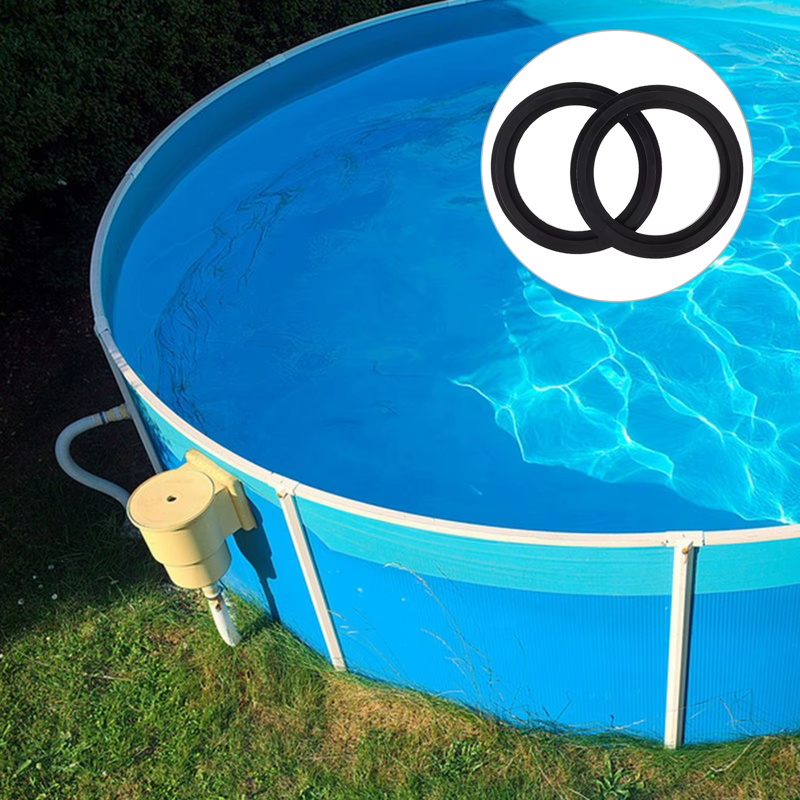 Lot de 2 joints d'étanchéité en caoutchouc pour poteaux de piscine, base antidérapante, réduit l'usu