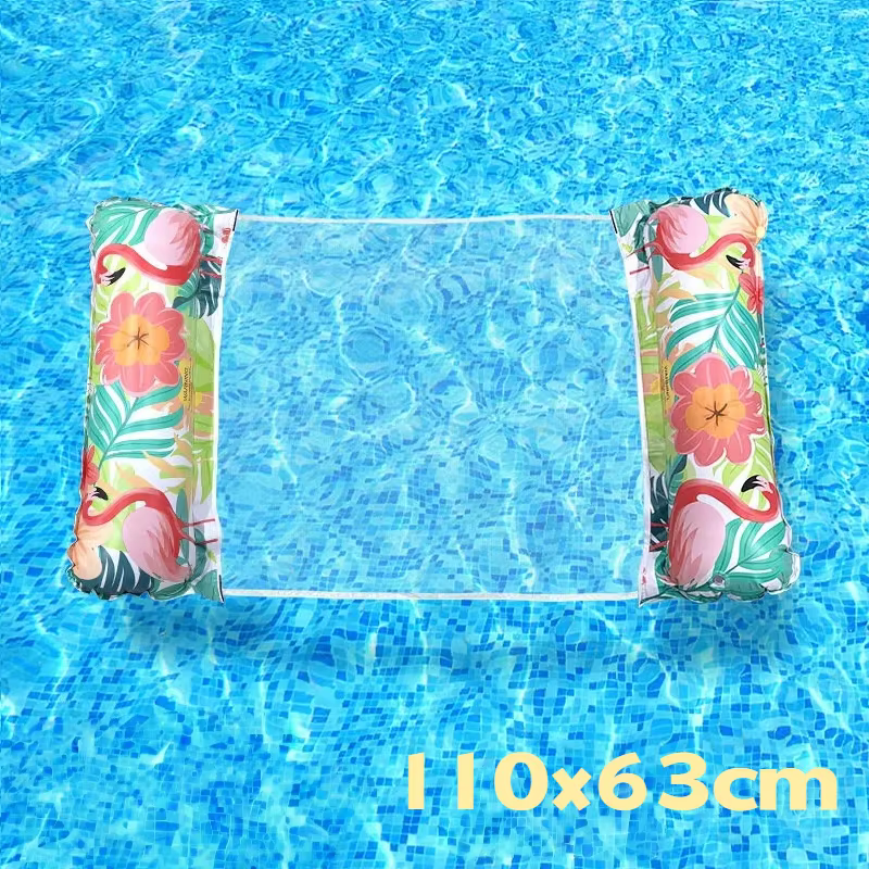 Matelas flottant gonflable 4-en-1 pour piscine, hamac aquatique, chaise longue, transat, selle de na