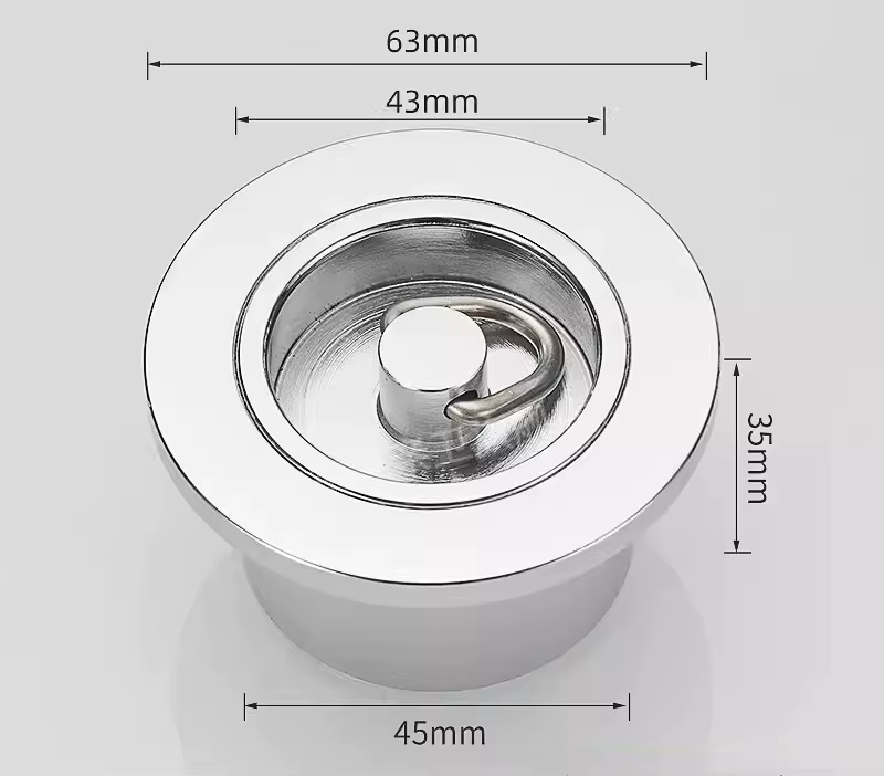 Vidange de bassin à poisson en laiton chromé pour piscine, super optique, grand débit d'eau, vidange