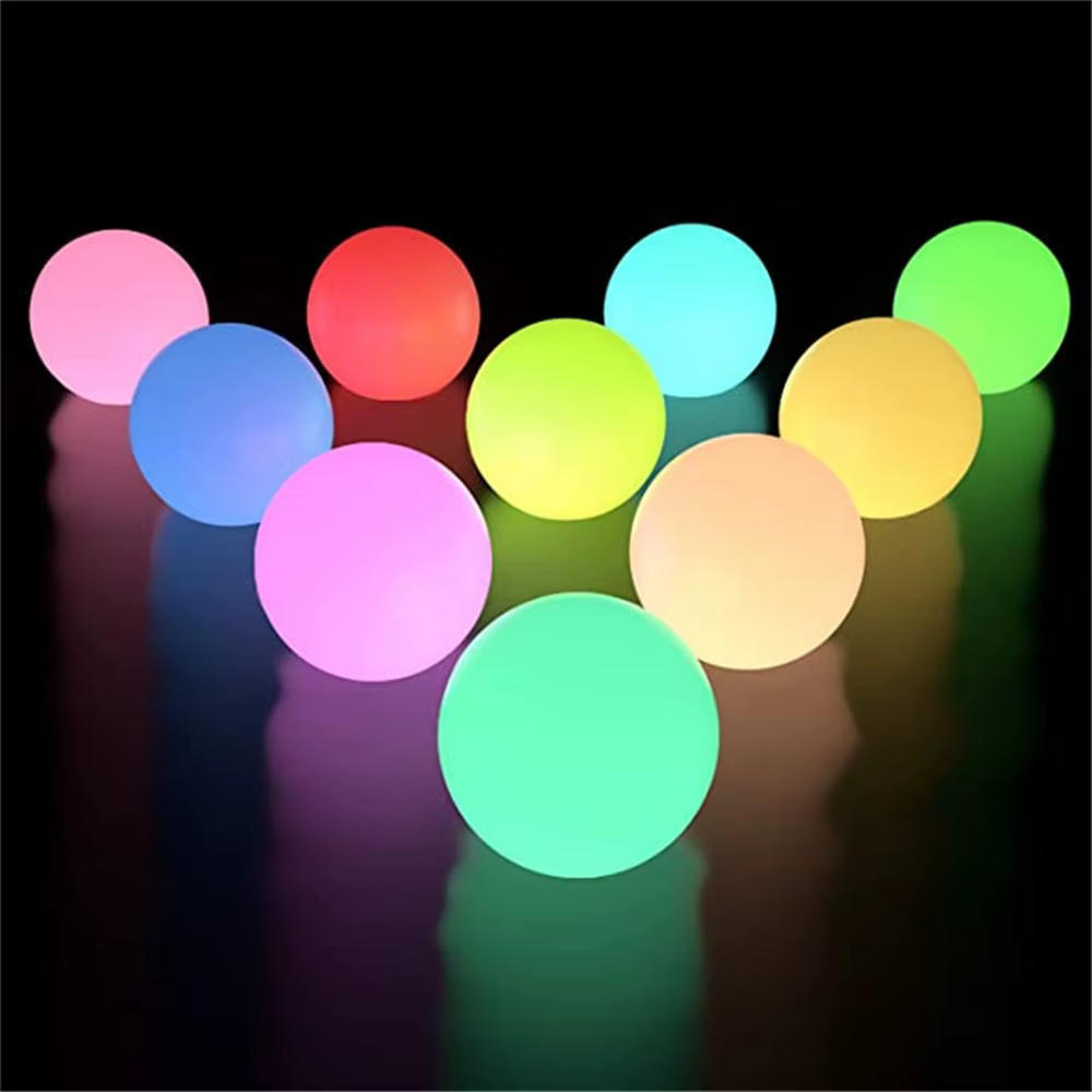 2 pièces 1pc RGB flottant piscine lumière 3 pouces 7.8cm RGB couleur changeante LED piscine boule lu