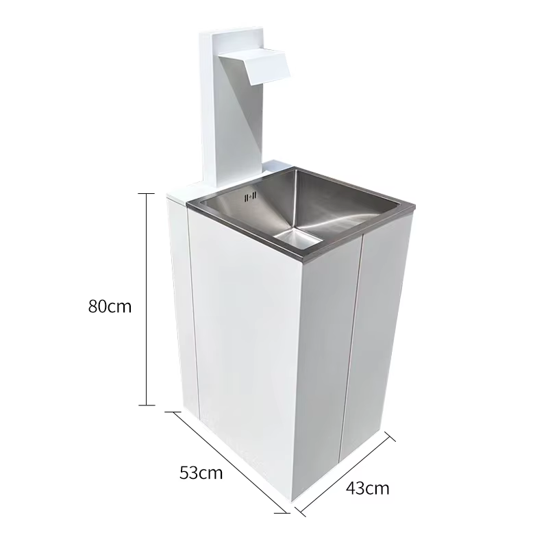 Lavabo de balcon extérieur cour blanc Simple sur pied inter-plateforme bassin terrasse jardin piscin
