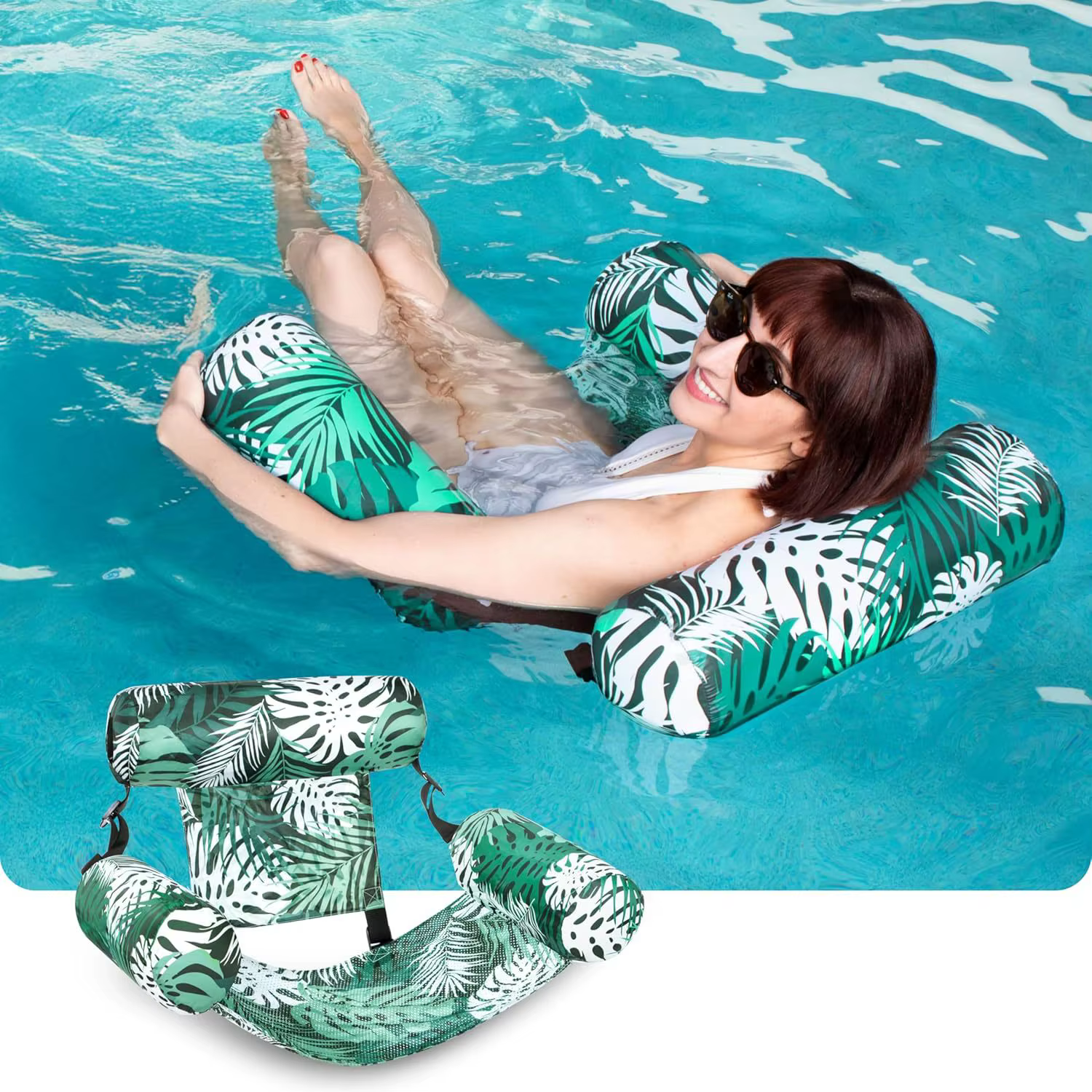 Chaise flottante gonflable estivale - Chaise flottante pour piscine, sièges flottants