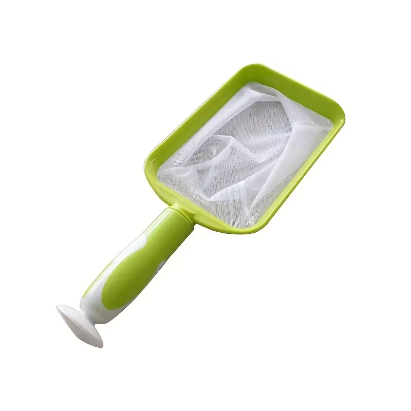 Filet de nettoyage de piscine portable vert – Poignée ergonomique et maille durable pour le nettoyag