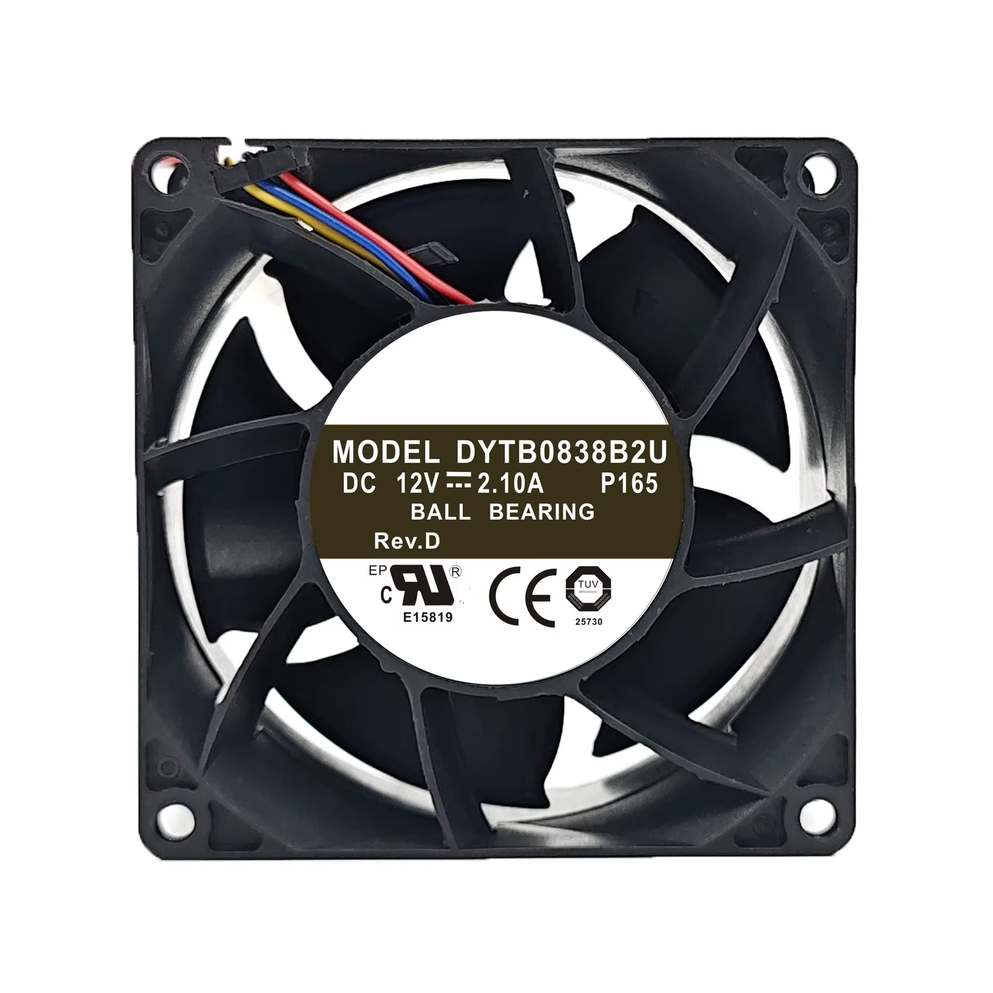 Ventilateur de refroidissement DYTB0838B2U DC 12V 2.10A 8CM 8038 25.2W 80*80*38MM 4 fils, ventilateu