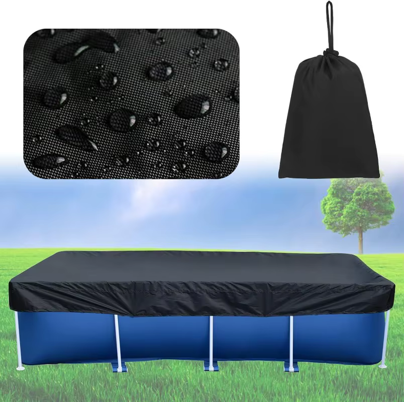 Couverture de piscine rectangulaire hors sol en Oxford 210D, imperméable, protection UV, pour piscin