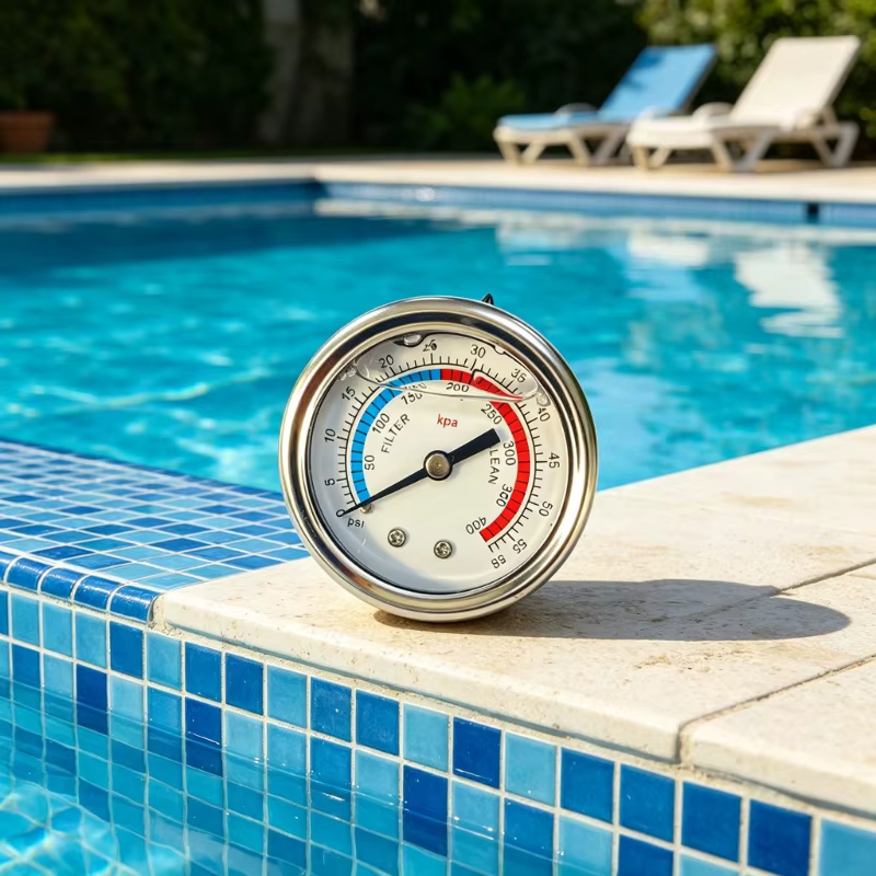 Manomètre haute précision pour système Filtration piscine, matériaux métalliques résistants à Corros