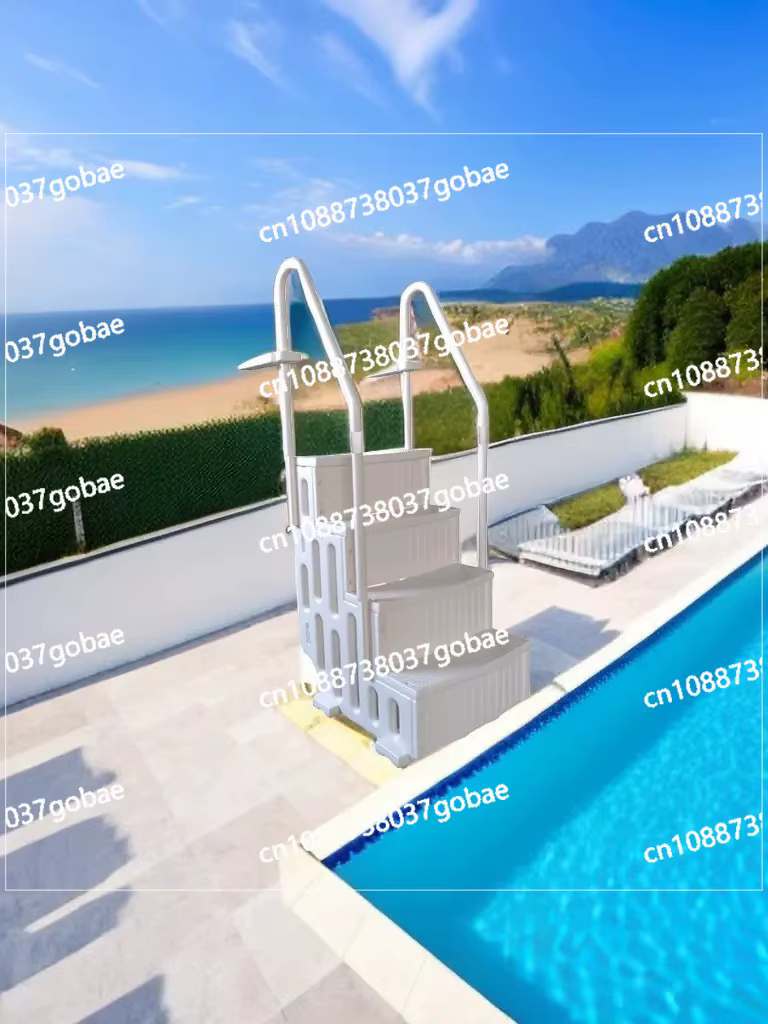Échelle de piscine hors sol en plastique de style pop, échelle en plastique avec 4 niveaux d'échelle