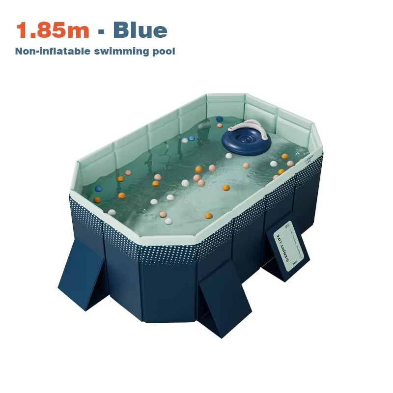 Piscine hors-sol pliable grande taille pour la famille, 1,85-3M, structure renforcée résistante à l'