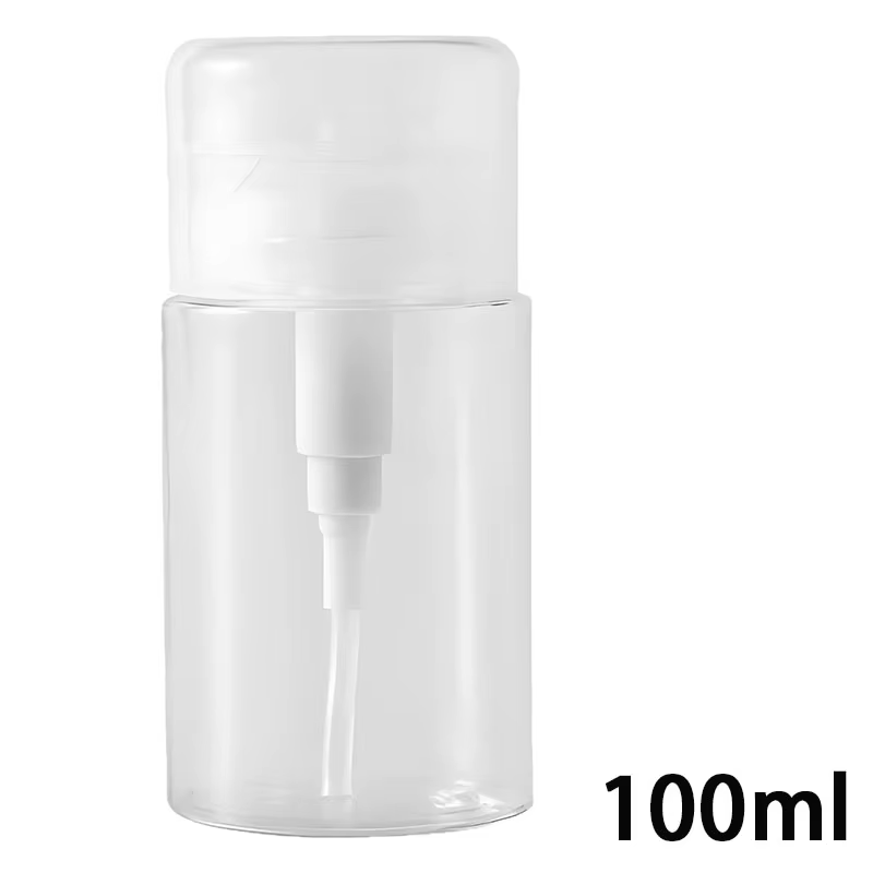 Bouteille à pompe vide rechargeable de 100/150/200ml, bouteille de nettoyant pour le maquillage, con