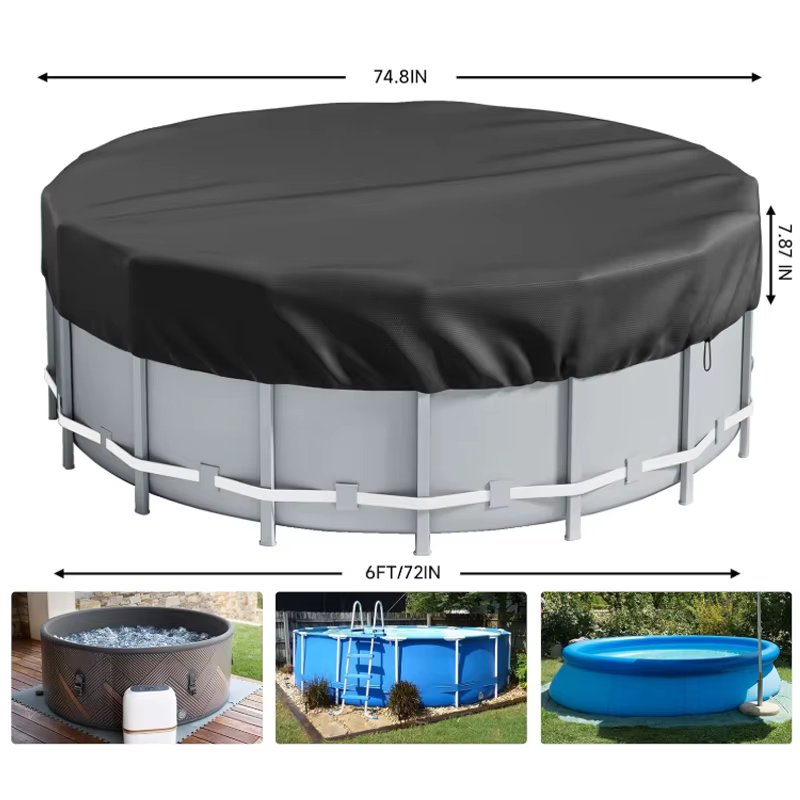 12/10/8/6FT couvertures solaires de piscine rondes pour piscines hors sol réservoir de Stock couvert