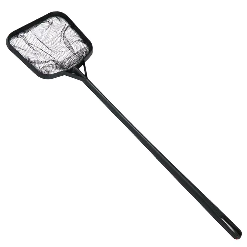 Épuisette de piscine avec poignée antidérapante, portable et lisse, pour nettoyer les piscines, aqua