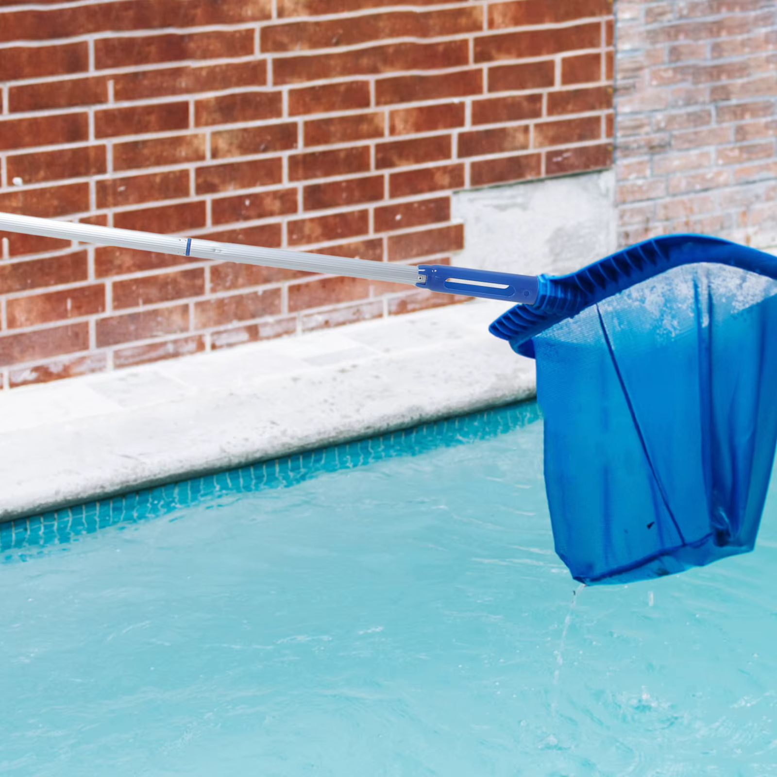 Perche télescopique de piscine en aluminium à 3 sections détachables, longueur réglable de 39 à 72 p