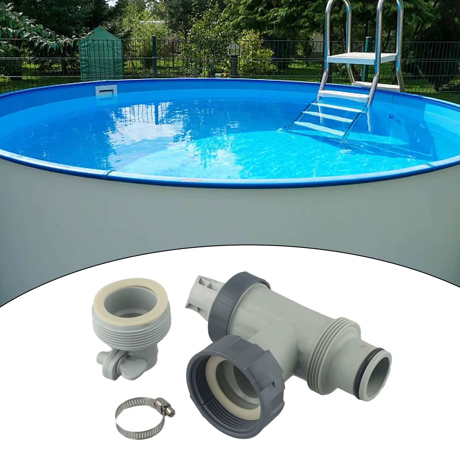 Vanne de plongeur de piscine et adaptateur de tuyau pour Intex, vanne d'arrêt avec joints, installat