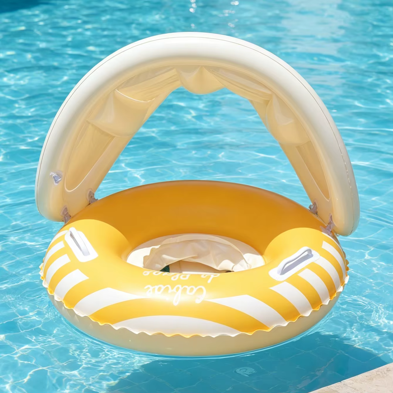 1 pièce Bouée gonflable avec auvent pare-soleil