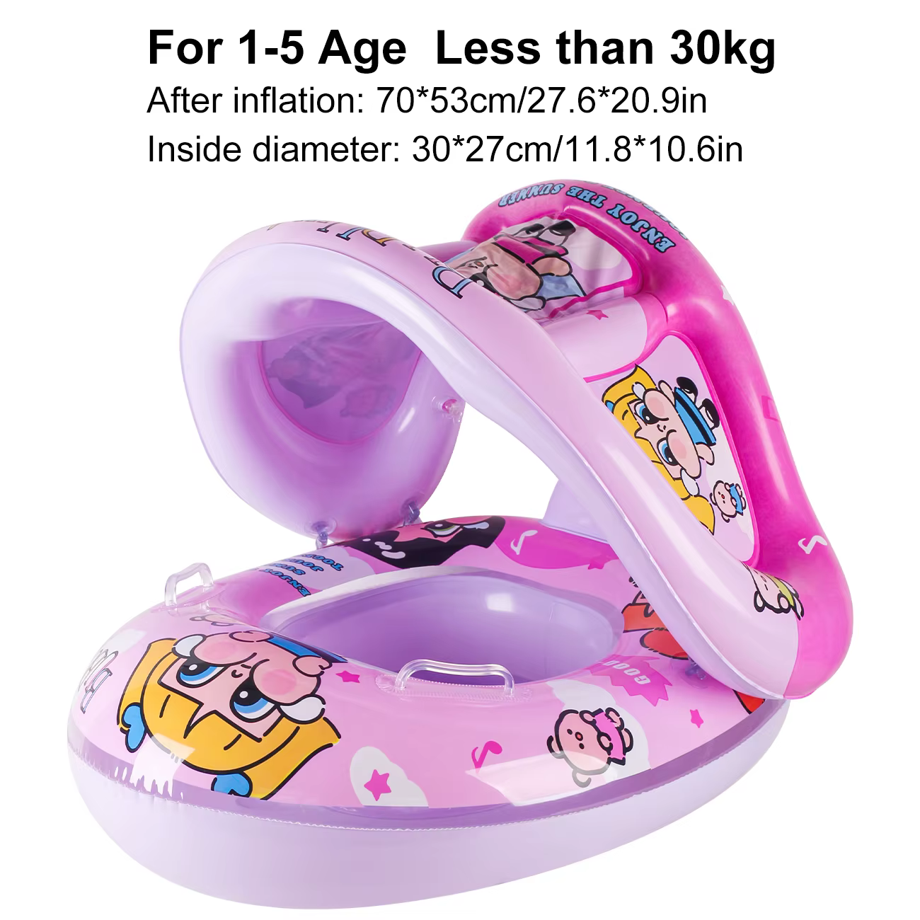 1 flotteur de piscine avec auvent