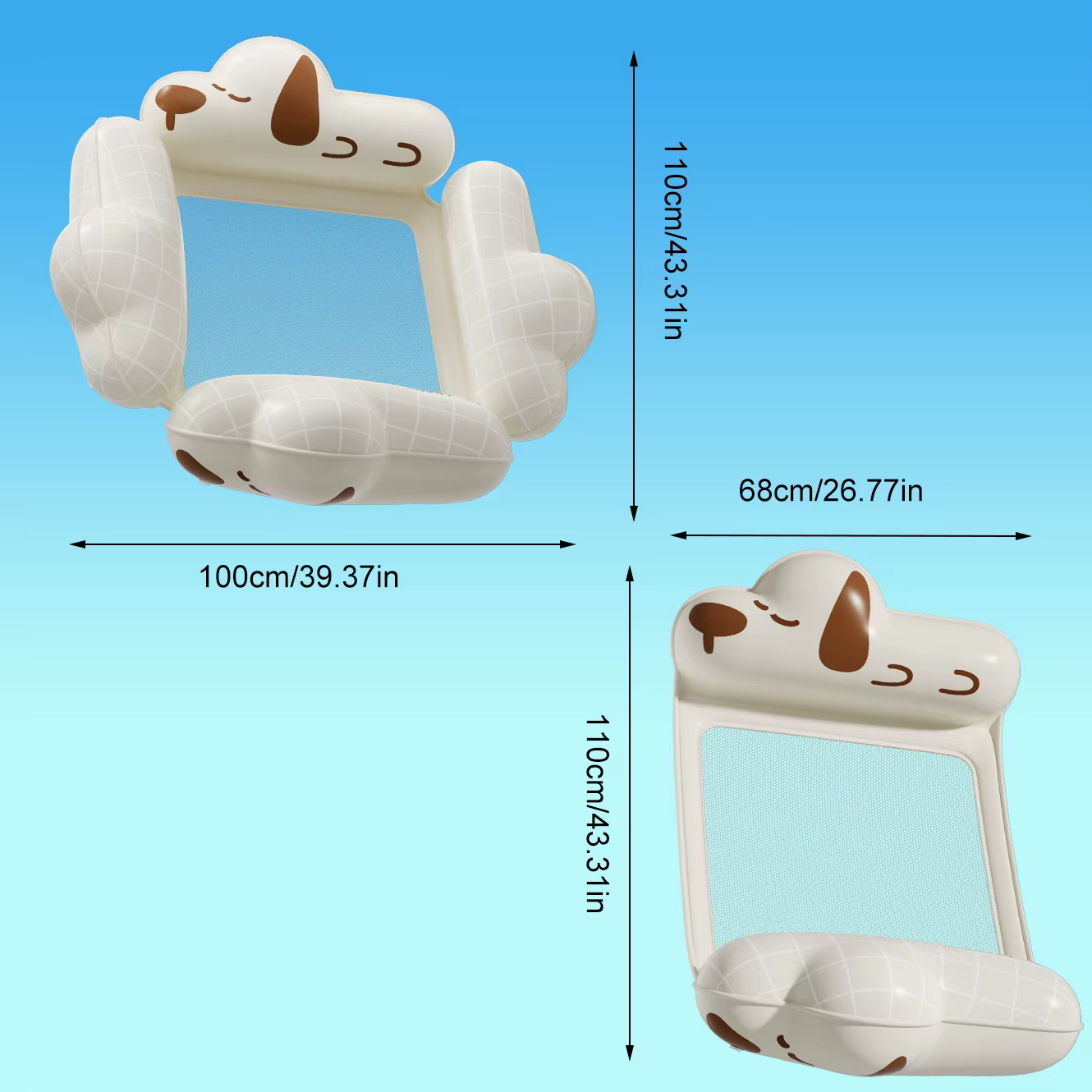 1 flotteur gonflable pour piscine