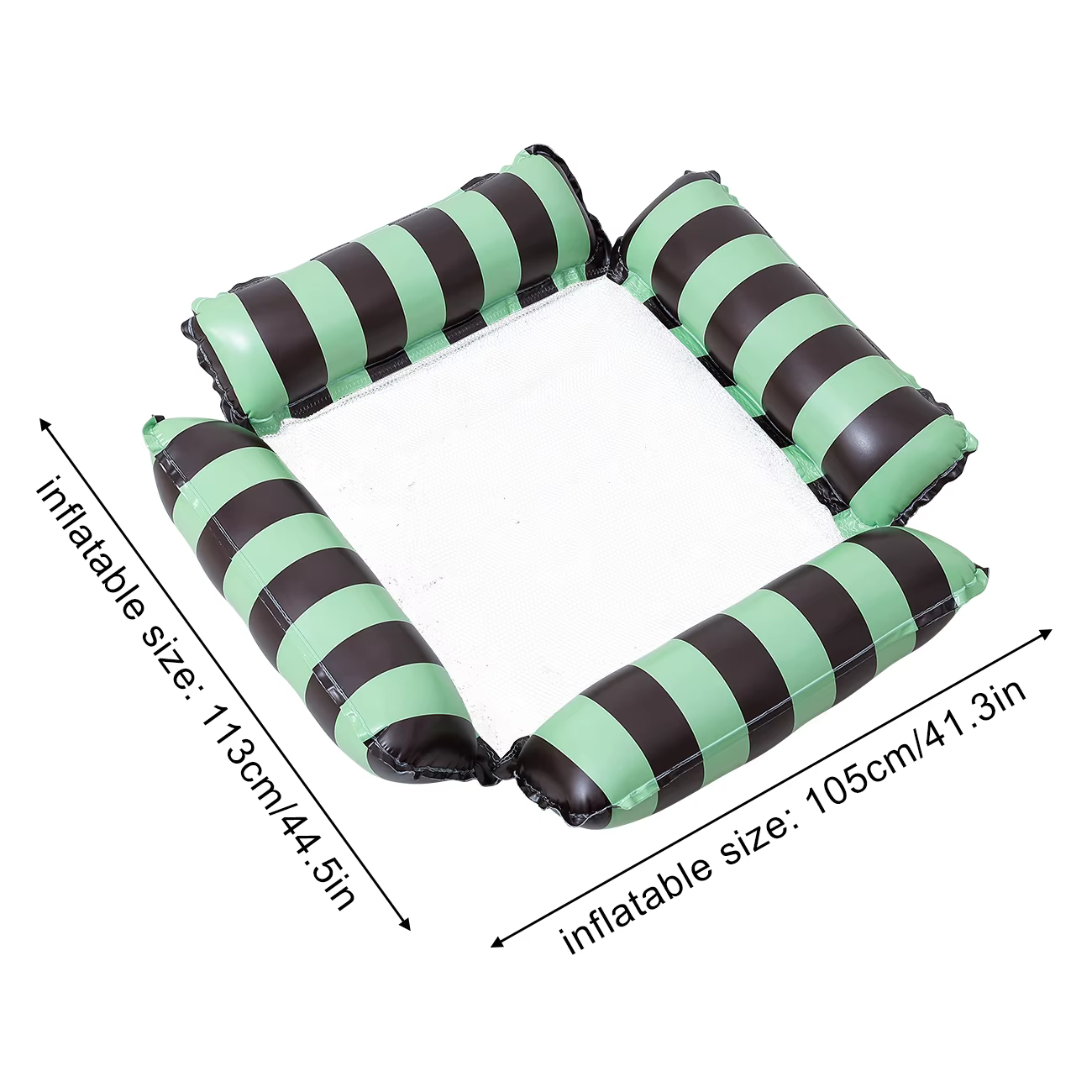 1 chaise flottante gonflable pour piscine avec filet rafraîchissant. Hamac aquatique à 4 tubes