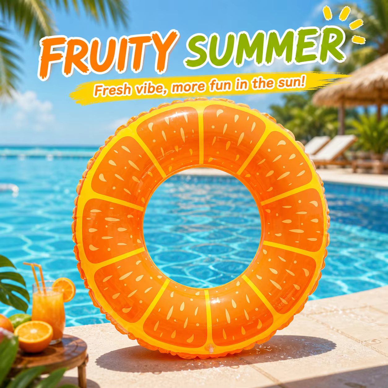 1 pièce Bouée gonflable en forme de pastèque pour piscine