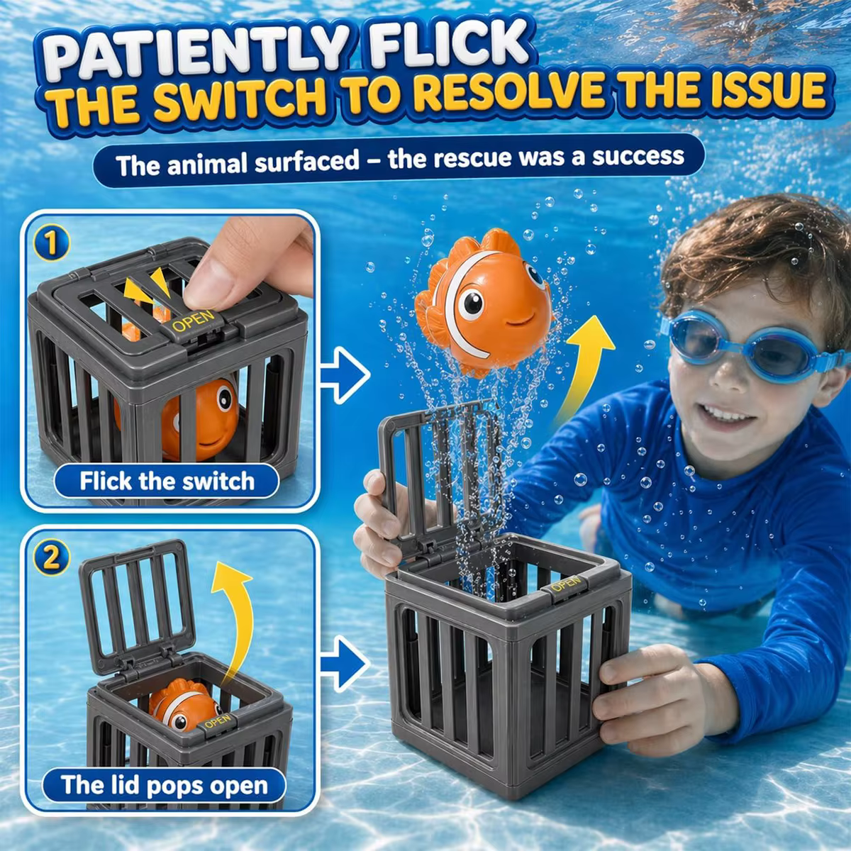 NOUVEAU Jouets de natation et de plongée Fish Box