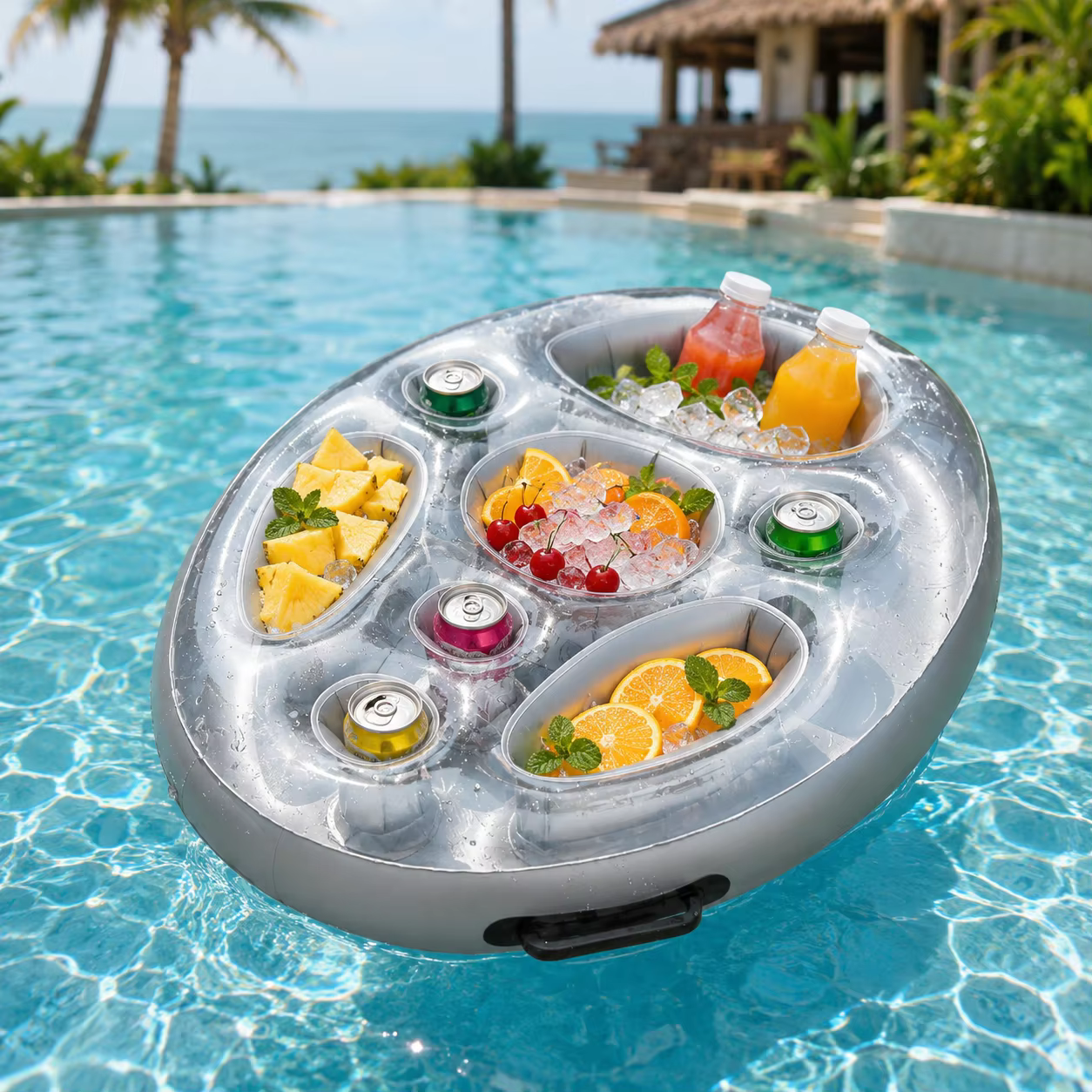 Porte-boissons gonflables pour piscine