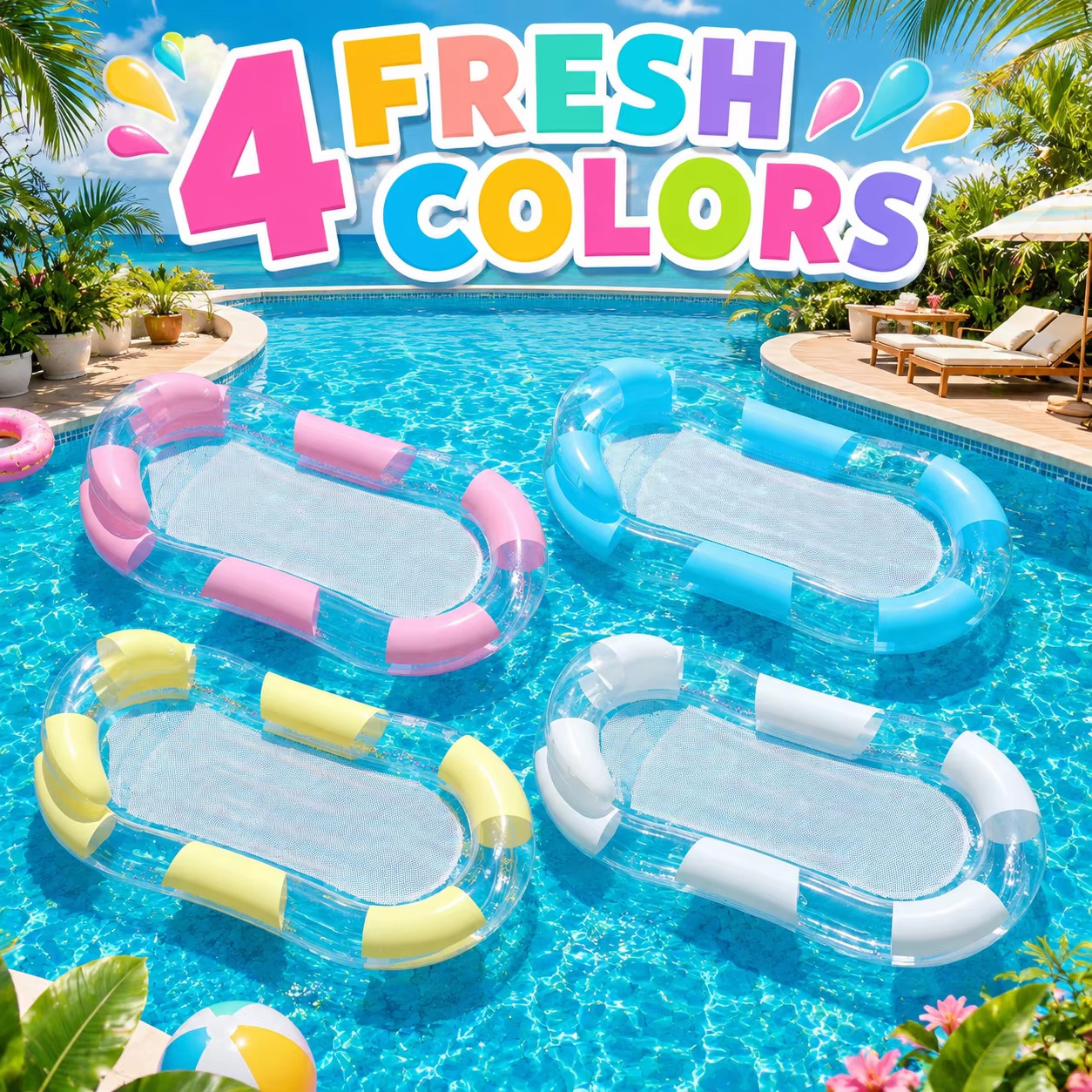 Transat gonflable pour piscine