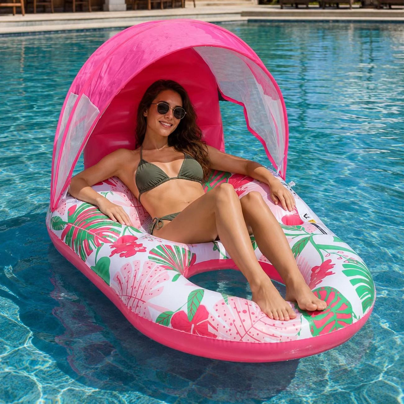 1PC Flotteur de piscine avec auvent UPF50+