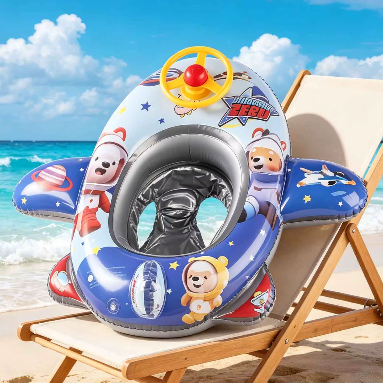 1PC Bouée gonflable en PVC pour piscine