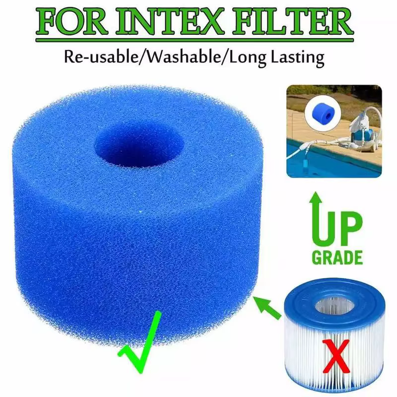 Éponge filtrante réutilisable pour piscine