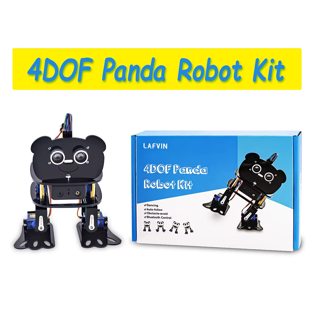 LAFVIN 4-DOF Kit Robot Panda Kit Robot dansant pour Arduino bricolage jouet électronique suivi automatique/contrôle APP